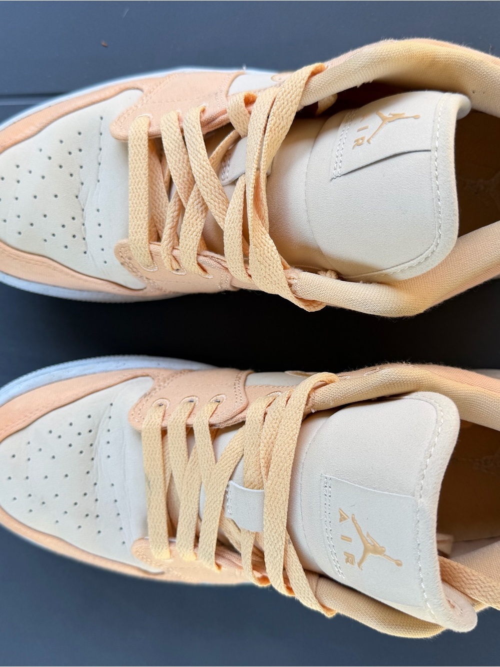 Nike Jordan one Light orange and Cream Low-Top Sneakers - Picture 8 of 9